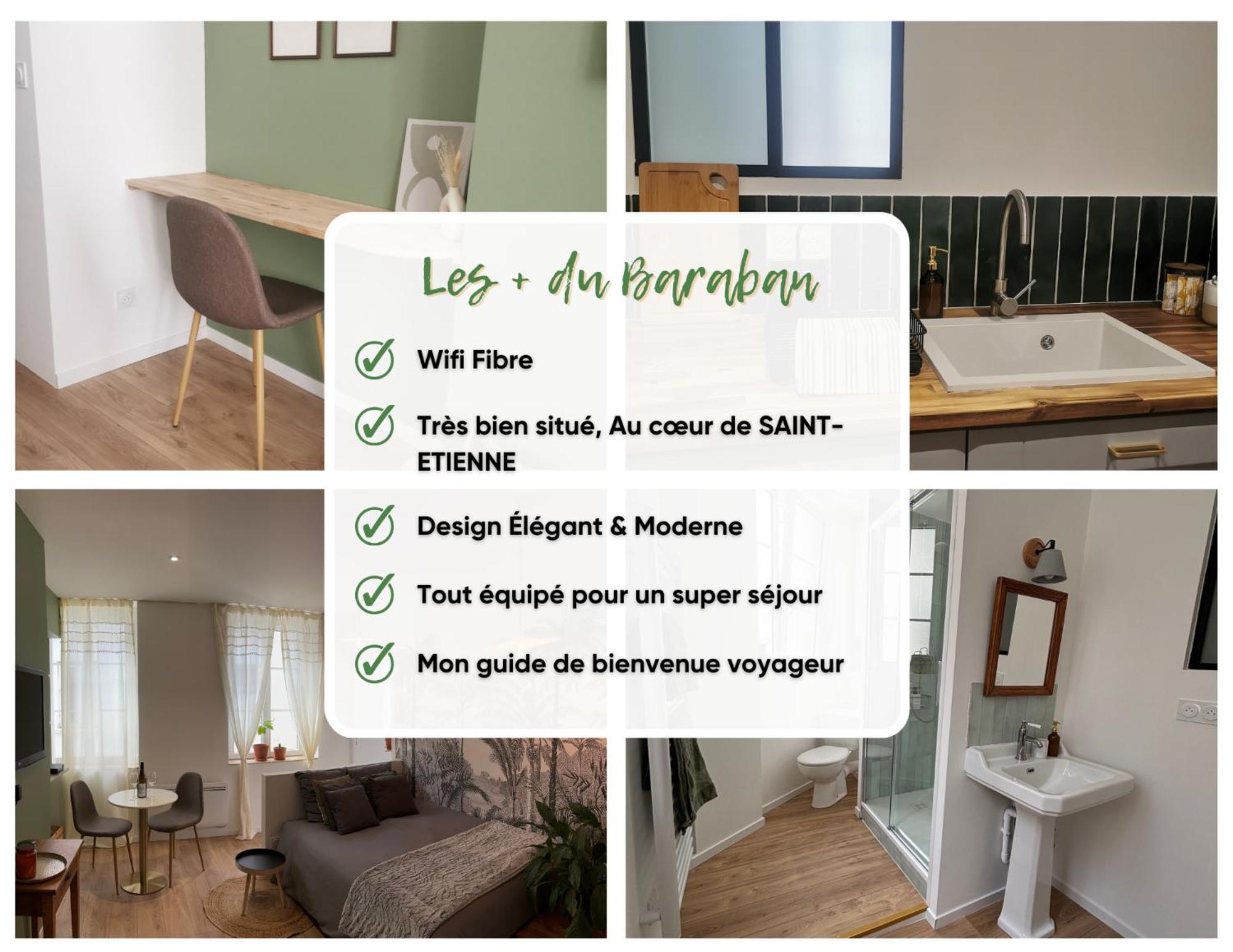 Apartament Le Baraban : Cocon Hypercentre Saint-Etienne  Zewnętrze zdjęcie